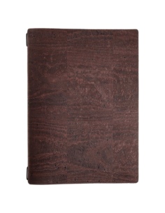 Porta Menu A4 (23,2x31,8 cm) senza etichetta 2 buste (4 facciate) elastico nero SUGHERO MARRONE sp. 2.5