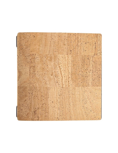 Porta Menu QUADRATO (23x23,1 cm) senza etichetta solo elastico nero SUGHERO NATURALE sp. 1.4