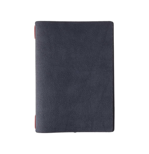 Porta Menu A5 (16,5x23,1 cm) senza etichetta 2 buste (4 facciate) elastico rosso JUTA BLU