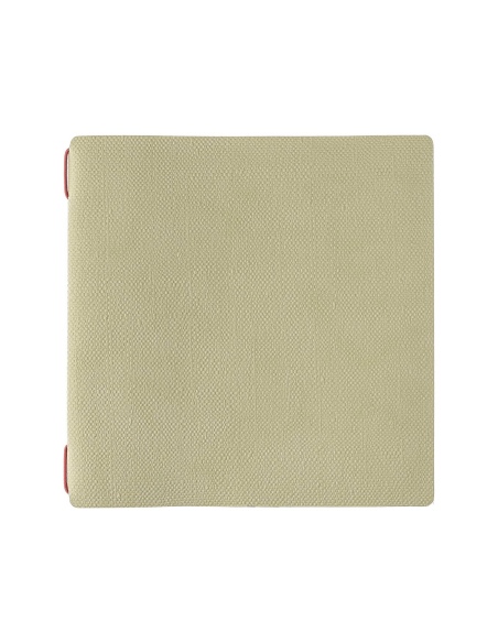 Porta Menu QUADRATO (23x23,1 cm) senza etichetta 2 buste (4 facciate) elastico rosso JUTA SALVIA