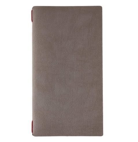 Porta Menu A4 SLIM (17,4x31,8 cm) senza etichetta solo elastico rosso JUTA GRIGIO