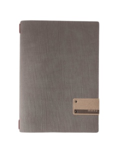 Porta Menu A4 (23,2x31,8 cm) etichetta PATCH "menu" solo elastico rosso JUTA GRIGIO