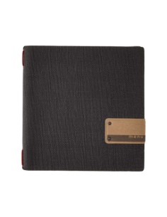 Porta Menu QUADRATO (23x23,1 cm) etichetta PATCH "personalizzata" (minimo 18 pezzi) 2 buste (4 facciate) elastico rosso JUTA NER