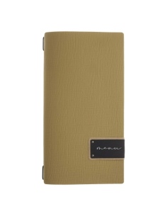 Porta Menu A4 SLIM (17,4x31,8 cm) etichetta PATCH "menu" 2 buste (4 facciate) elastico nero CHEF OCRA