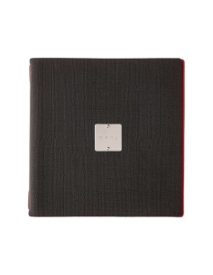 Porta Menu QUADRATO (23x23,1 cm) etichetta METAL "personalizzata" (minimo 18 pezzi) solo elastico rosso JUTA BICOLOR