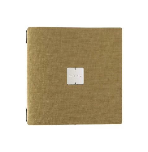 Porta Menu QUADRATO (23x23,1 cm) etichetta METAL "menu" solo elastico nero CHEF OCRA