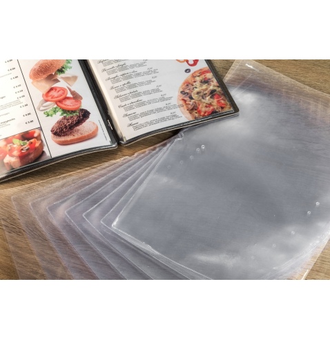 Conf. 10 pz. inserti a buste - 20 Buste di ricambio A4 SLIM (per 40 facciate)
