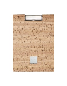 CITY MENU porta menu A4 etichetta METAL STANDARD "menu" molla ferma fogli SUGHERO NATURALE sp. 1.4 2