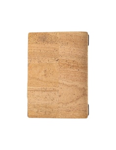 Porta Menu A5 (16,5x23,1 cm) etichetta PATCH "menu" 2 buste (4 facciate) elastico nero SUGHERO NATURALE sp. 1.4 2