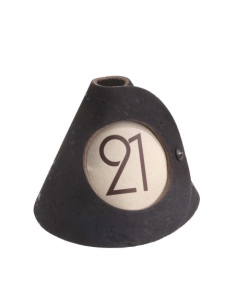 CONE table sign single side 10 pcs. pack CORK BLACK 2