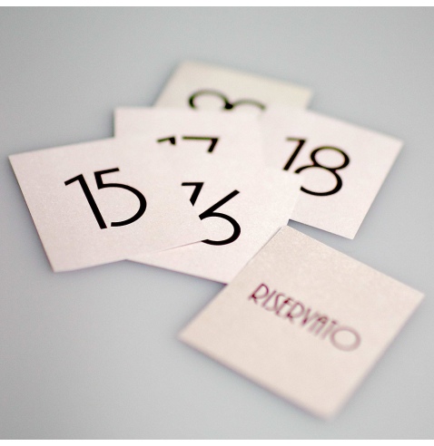 NUMERI PER SEGNA TAVOLI "reserved" conf. 10 pz.