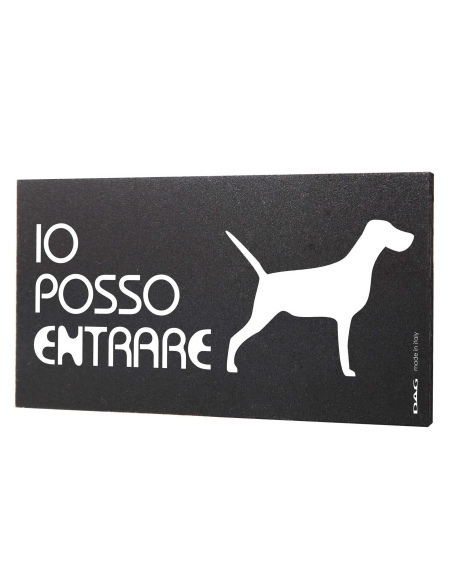 Pittogramma ACCESSO CANI 8x15 cm da parete