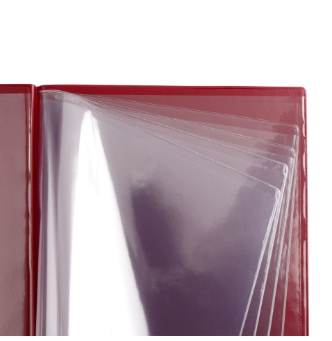 Porta Menu RISTO A4 scritta menu serigrafata 4 buste + 2 tasche BORDEAUX