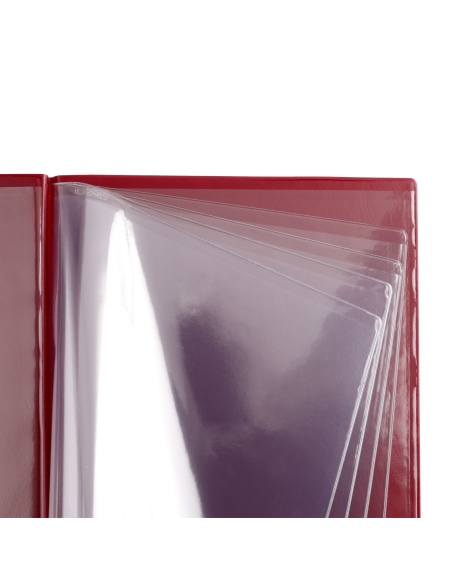 Porta Menu RISTO A4 scritta menu serigrafata 4 buste + 2 tasche BORDEAUX