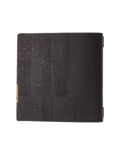 Porta Menu QUADRATO (23x23,1 cm) etichetta PATCH "menu" 2 buste (4 facciate) elastico nero SUGHERO NERO sp. 2.5 2