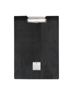 CITY MENU porta menu A4 etichetta METAL STANDARD "menu" molla ferma fogli SUGHERO NERO sp. 2.5 2
