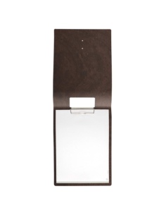 CITY MENU porta menu A4 etichetta METAL STANDARD "menu" molla ferma fogli SUGHERO MARRONE sp. 2.5