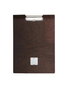 CITY MENU porta menu A4 etichetta METAL STANDARD "menu" molla ferma fogli SUGHERO MARRONE sp. 2.5 2
