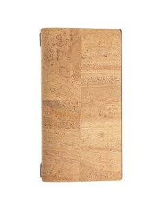 Porta Menu A4 SLIM (17,4x31,8 cm) senza etichetta 2 buste (4 facciate) elastico nero SUGHERO NATURALE sp. 1.4