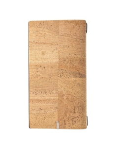 Porta Menu A4 SLIM (17,4x31,8 cm) senza etichetta 2 buste (4 facciate) elastico nero SUGHERO NATURALE sp. 1.4 2