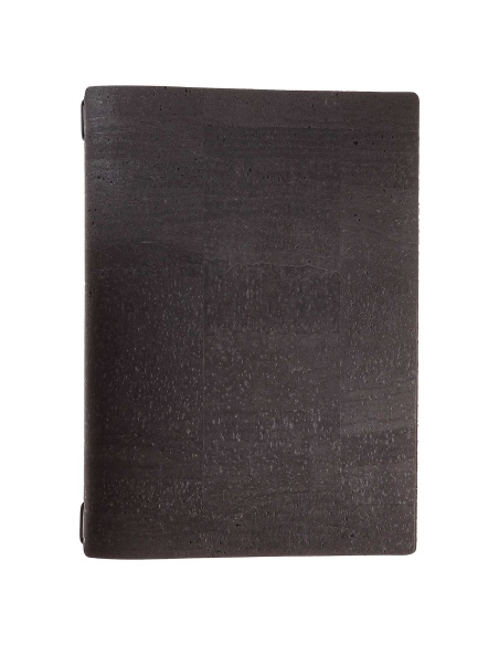 Porta Menu A4 (23,2x31,8 cm) senza etichetta solo elastico nero SUGHERO NERO sp. 2.5