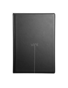 Porta Menu RISTO A4 scritta vini serigrafata 4 buste + 2 tasche NERO