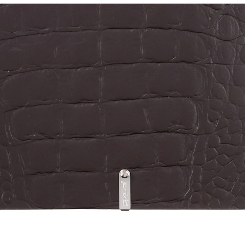 Porta Menu A4 (23,2x31,8 cm) etichetta METAL "personalizzata" (minimo 18 pezzi) 2 buste (4 facciate) elastico nero FASHION MARRO