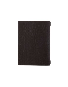 Porta Menu A4 (23,2x31,8 cm) etichetta PATCH "menu" 2 buste (4 facciate) elastico nero FASHION MARRONE COCCODRILLO 2