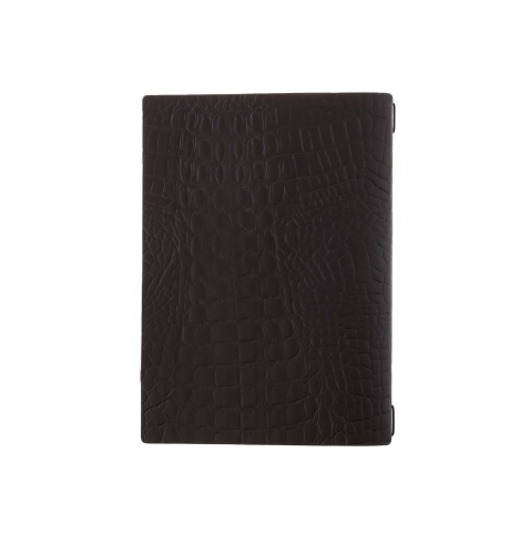 Porta Menu A4 (23,2x31,8 cm) etichetta PATCH "personalizzata" (minimo 18 pezzi) 2 buste (4 facciate) elastico nero FASHION MARRO