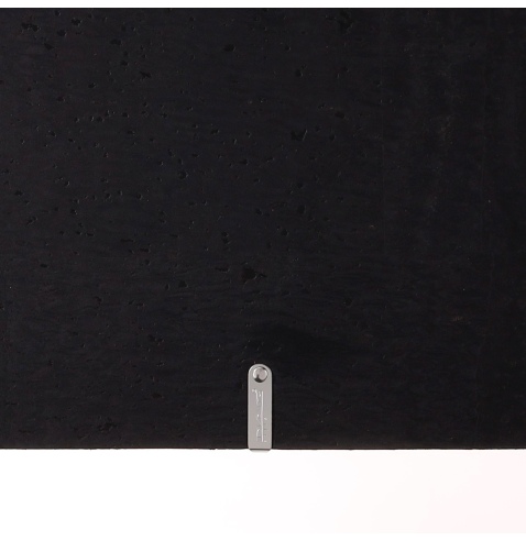 Porta Menu A4 (23,2x31,8 cm) etichetta METAL "menu" 2 buste (4 facciate) elastico nero SUGHERO NERO sp. 2.5