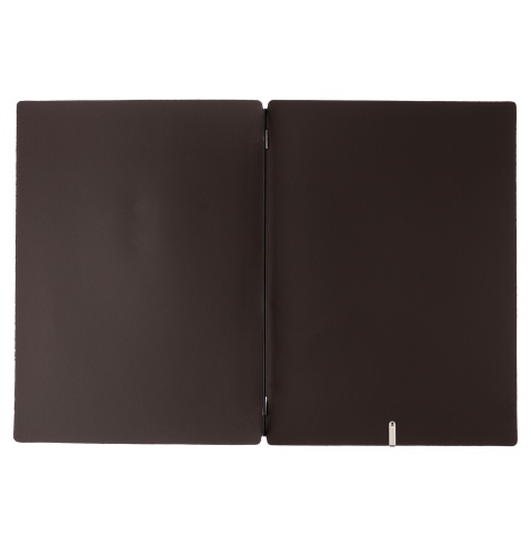 Porta Menu A4 (23,2x31,8 cm) senza etichetta solo elastico nero SUGHERO MARRONE sp. 2.5