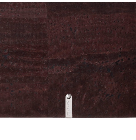 Porta Menu A4 SLIM (17,4x31,8 cm) etichetta METAL "menu" 2 buste (4 facciate) elastico nero SUGHERO MARRONE sp. 2.5