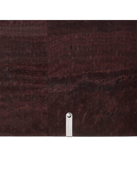 Porta Menu A4 SLIM (17,4x31,8 cm) etichetta METAL "personalizzata" (minimo 18 pezzi) 2 buste (4 facciate) elastico nero SUGHERO 