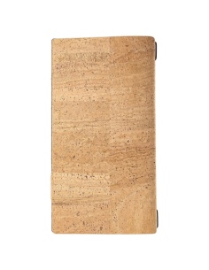 Porta Menu A4 SLIM (17,4x31,8 cm) etichetta PATCH "personalizzata" (minimo 18 pezzi) solo elastico nero SUGHERO NATURALE sp. 1.4 2