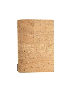 Porta Menu A5 (16,5x23,1 cm) senza etichetta 2 buste (4 facciate) elastico nero SUGHERO NATURALE sp. 1.4