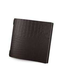Porta Menu QUADRATO (23x23,1 cm) senza etichetta solo elastico FASHION MARRONE COCCODRILLO