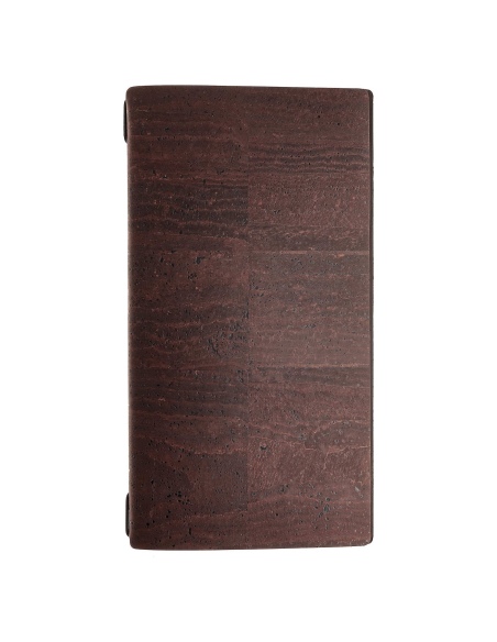 Porta Menu A4 SLIM (17,4x31,8 cm) senza etichetta solo elastico nero SUGHERO MARRONE sp. 2.5