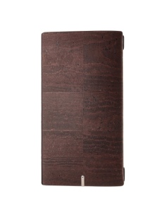 Porta Menu A4 SLIM (17,4x31,8 cm) senza etichetta solo elastico nero SUGHERO MARRONE sp. 2.5 2