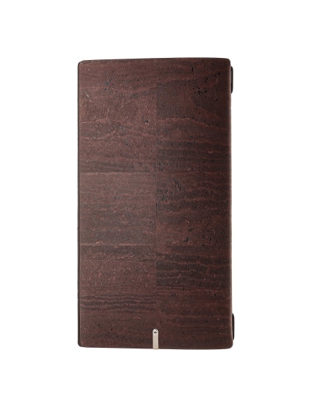 Porta Menu A4 SLIM (17,4x31,8 cm) senza etichetta solo elastico nero SUGHERO MARRONE sp. 2.5