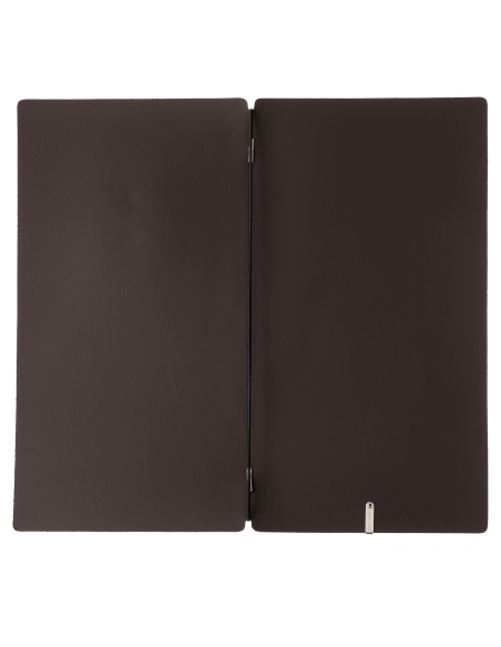 Porta Menu A4 SLIM (17,4x31,8 cm) senza etichetta solo elastico nero SUGHERO MARRONE sp. 2.5
