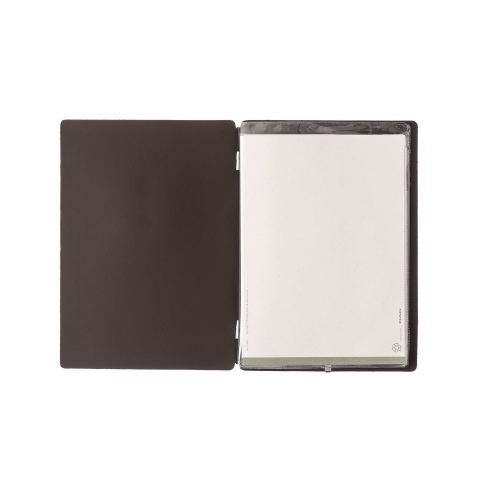 Porta Menu A5 (16,5x23,1 cm) senza etichetta 2 buste (4 facciate) elastico nero SUGHERO MARRONE sp. 2.5