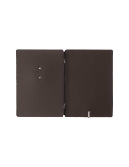 Porta Menu A5 (16,5x23,1 cm) etichetta METAL "personalizzata" (minimo 18 pezzi) solo elastico nero SUGHERO NATURALE sp. 1.4