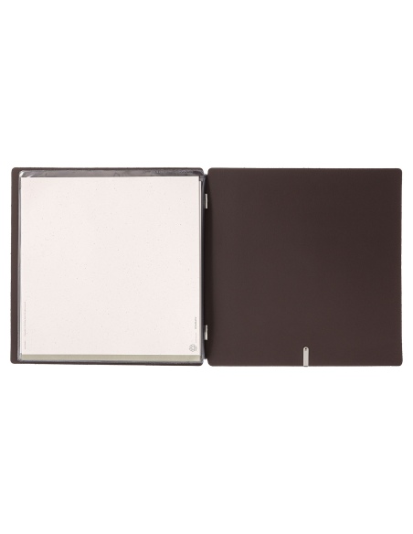 Porta Menu QUADRATO (23x23,1 cm) senza etichetta 2 buste (4 facciate) elastico nero SUGHERO NERO sp. 2.5