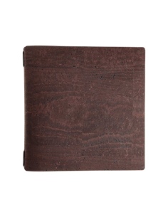 Porta Menu QUADRATO (23x23,1 cm) senza etichetta 2 buste (4 facciate) elastico nero SUGHERO MARRONE sp. 2.5