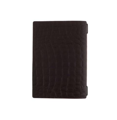 Porta Menu A5 (16,5x23,1 cm) etichetta PATCH "menu" solo elastico FASHION MARRONE COCCODRILLO
