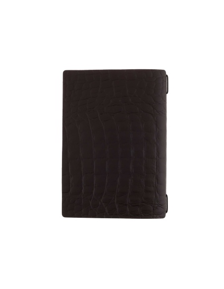 Porta Menu A5 (16,5x23,1 cm) etichetta PATCH "menu" solo elastico FASHION MARRONE COCCODRILLO
