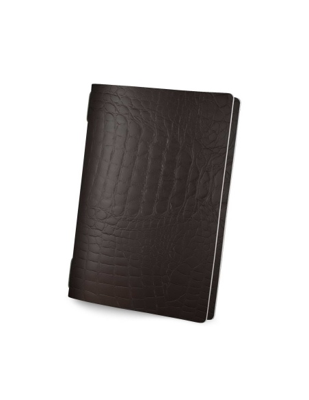 Porta Menu A5 (16,5x23,1 cm) senza etichetta solo elastico FASHION MARRONE COCCODRILLO