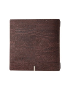 Porta Menu QUADRATO (23x23,1 cm) etichetta METAL "personalizzata" (minimo 18 pezzi) solo elastico nero SUGHERO MARRONE sp. 2.5 2