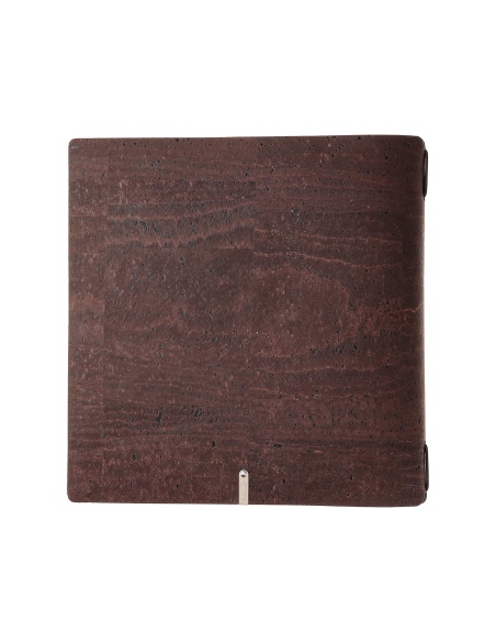 Porta Menu QUADRATO (23x23,1 cm) senza etichetta solo elastico nero SUGHERO MARRONE sp. 2.5