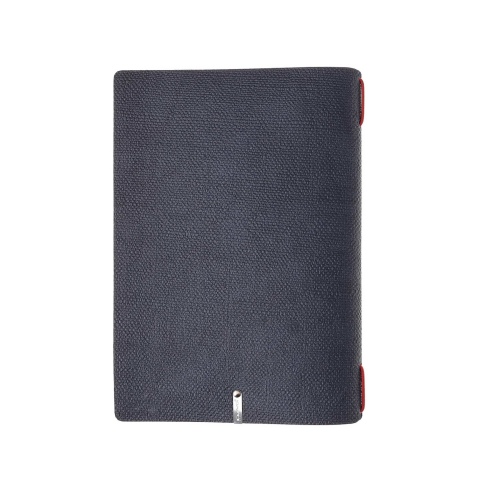 Porta Menu A5 (16,5x23,1 cm) senza etichetta 2 buste (4 facciate) elastico rosso JUTA BLU